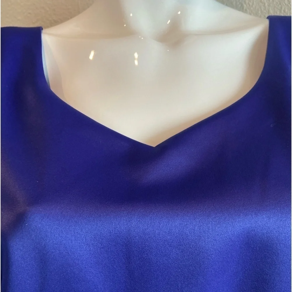 Donna Morgan~Lovely Beaded Formal Maxi Dress~Back Zipper~Short Sleeve~Size 14 - Picture 3 of 14